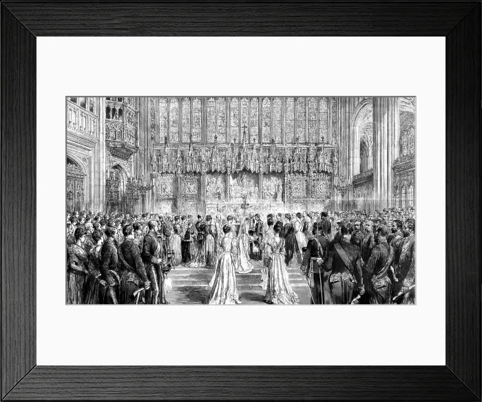 Framed Print : The Marriage of HRH Princess Louise of Schleswig-Holstein and HH Prince Aribert of Anhalt, 1891. Creator: Unknown Framed Print : The Marriage of HRH Princess Louise of Schleswig-Holstein and HH Prince Aribert of Anhalt, 1891. Creator: Unknown