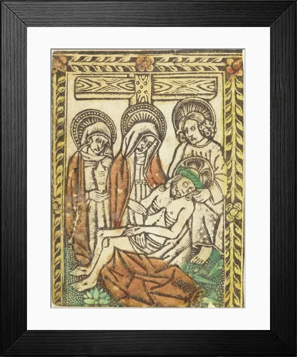 Framed Print : The Lamentation, 1460 / 1480. Creator: Master of the Borders with the Four Fathers of the Church Framed Print : The Lamentation, 1460 / 1480. Creator: Master of the Borders with the Four Fathers of the Church