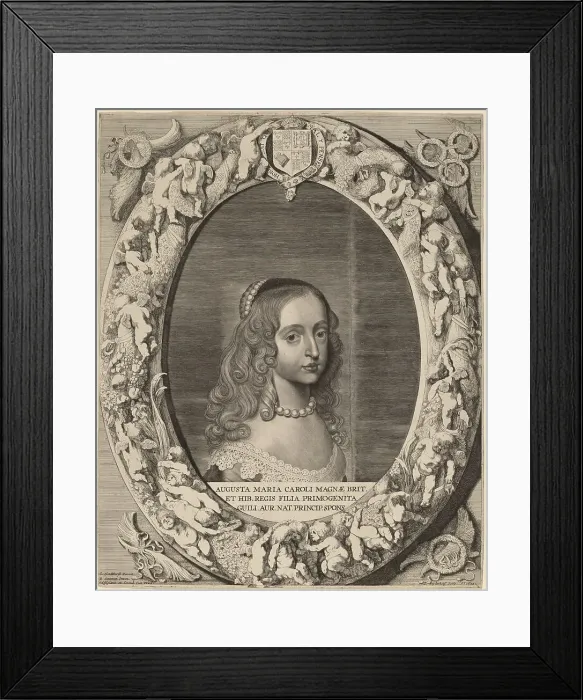 Framed Print : Mary I Stuart, 1643. Creator: Jonas Suyderhoef Framed Print : Mary I Stuart, 1643. Creator: Jonas Suyderhoef