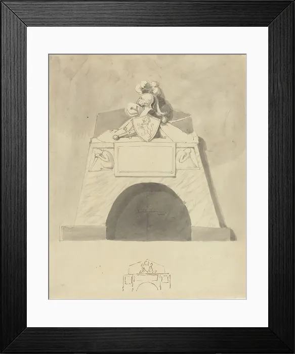 Framed Print : Design for a Monument. Creator: John Flaxman Framed Print : Design for a Monument. Creator: John Flaxman