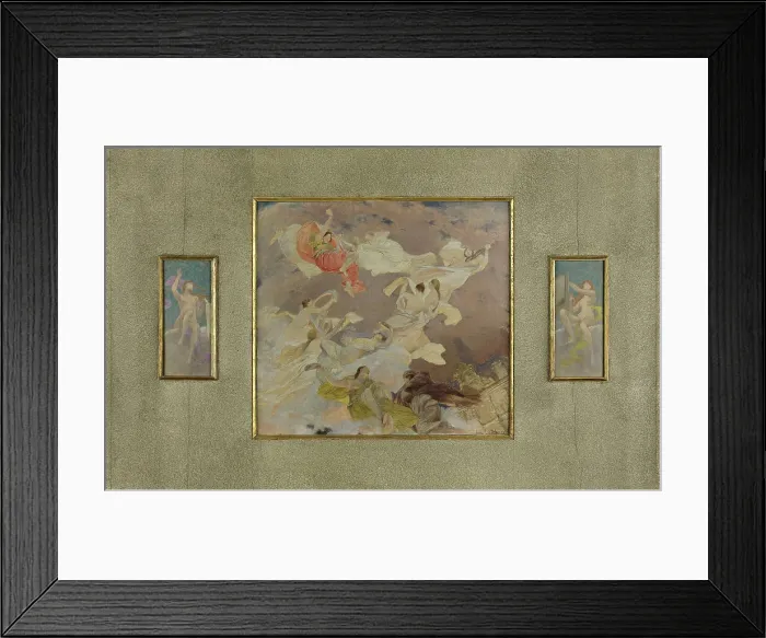 Framed Print : Esquisse pour le salon des Lettres de l'Hôtel de ville de Paris : Les muses... c.1891-1896. Creator: Jules-Joseph Lefebvre Framed Print : Esquisse pour le salon des Lettres de l'Hôtel de ville de Paris : Les muses... c.1891-1896. Creator: Jules-Joseph Lefebvre