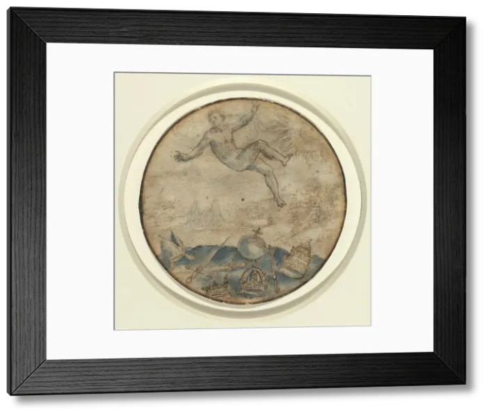 Framed Print : Man Falling from the Sky. Creator: Unknown Framed Print : Man Falling from the Sky. Creator: Unknown