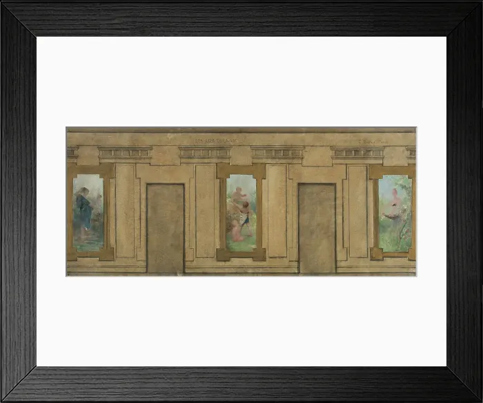Framed Print : Esquisse pour la mairie de Courbevoie : Les âges de la vie. La Jeunesse. L'Enfance. La... 1884. Creators: Ernest Jean Delahaye, Louis Picard Framed Print : Esquisse pour la mairie de Courbevoie : Les âges de la vie. La Jeunesse. L'Enfance. La... 1884. Creators: Ernest Jean Delahaye, Louis Picard