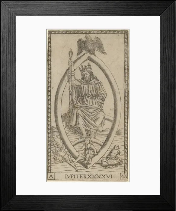 Framed Print : Iupiter (Jupiter), probably c. 1470. Creator: Master of the S-Series Tarocchi Framed Print : Iupiter (Jupiter), probably c. 1470. Creator: Master of the S-Series Tarocchi