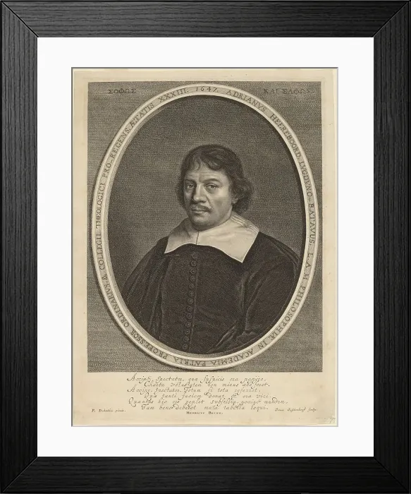 Framed Print : Adriaen Heereboord. Creator: Jonas Suyderhoef Framed Print : Adriaen Heereboord. Creator: Jonas Suyderhoef
