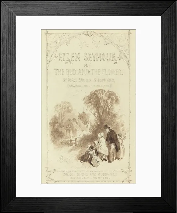 Framed Print : Title Page for Ellen Seymour'. Creator: Birket Foster. Title Page for Ellen Seymour'. Creator: Birket Foster Framed Print : Title Page for Ellen Seymour'. Creator: Birket Foster. Title Page for Ellen Seymour'. Creator: Birket Foster