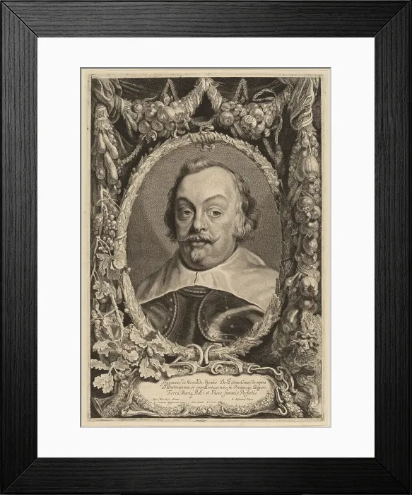 Framed Print : Franciscus de Moncada, 1650?. Creator: Jonas Suyderhoef Framed Print : Franciscus de Moncada, 1650?. Creator: Jonas Suyderhoef