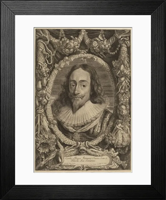 Framed Print : Charles I, King of England, 1650?. Creator: Jonas Suyderhoef Framed Print : Charles I, King of England, 1650?. Creator: Jonas Suyderhoef