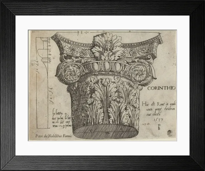 Framed Print : Capital from the Colosseum, Rome, 1537. Creator: Master PS Framed Print : Capital from the Colosseum, Rome, 1537. Creator: Master PS