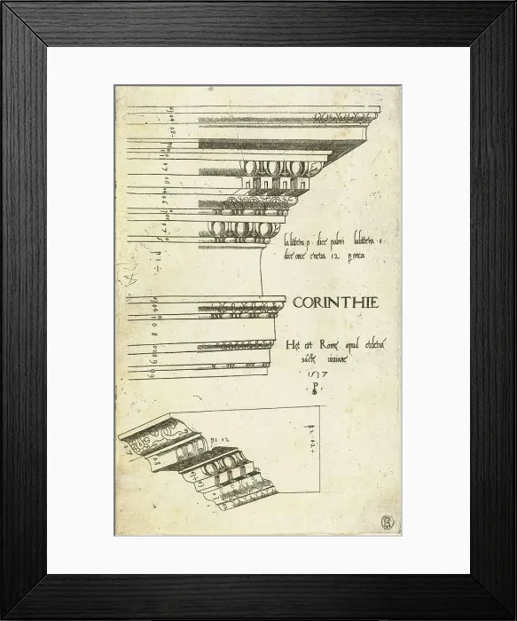 Framed Print : Entablature from the Church of Saint Bibiana, Rome, 1537. Creator: Master PS Framed Print : Entablature from the Church of Saint Bibiana, Rome, 1537. Creator: Master PS