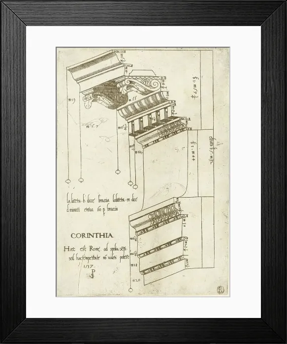 Framed Print : Entablature from the Basilica Ulpia, Rome, 1537. Creator: Master PS Framed Print : Entablature from the Basilica Ulpia, Rome, 1537. Creator: Master PS
