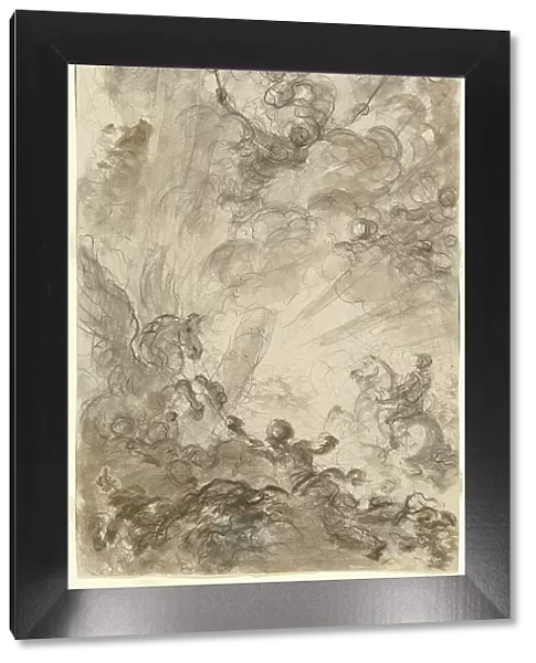 Bradamante Tries to Catch Hold of the Hippogryph [recto], 1780s. Creator: Jean-Honore Fragonard