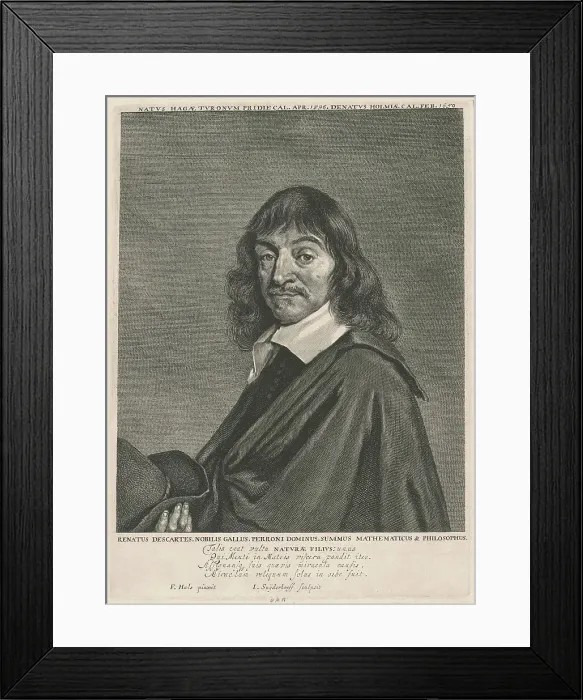 Framed Print : René Descartes, 1650s. Creator: Jonas Suyderhoef Framed Print : René Descartes, 1650s. Creator: Jonas Suyderhoef