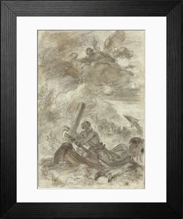 Framed Print : Orlando Kills the Orc with an Anchor. Creator: Jean-Honore Fragonard Framed Print : Orlando Kills the Orc with an Anchor. Creator: Jean-Honore Fragonard