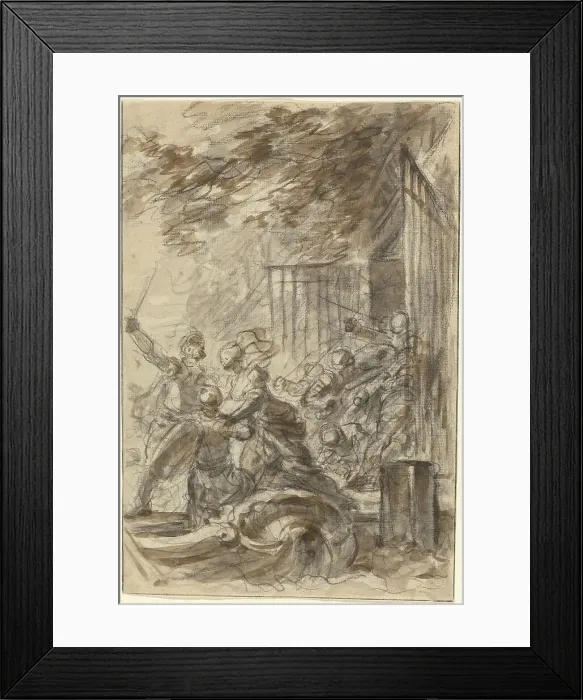 Framed Print : Isabella Abandons Her Home to Follow Odorico and His Men. Creator: Jean-Honore Fragonard Framed Print : Isabella Abandons Her Home to Follow Odorico and His Men. Creator: Jean-Honore Fragonard