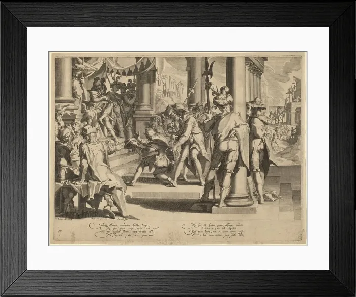 Framed Print : Allegory of Justice, 1606. Creator: Willem van Swanenburg Framed Print : Allegory of Justice, 1606. Creator: Willem van Swanenburg