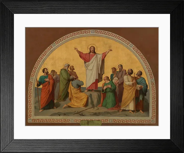 Framed Print : Esquisse pour l'église Saint-François-Xavier : La mission des Apôtres, c.1868. Creator: Romain Cazes Framed Print : Esquisse pour l'église Saint-François-Xavier : La mission des Apôtres, c.1868. Creator: Romain Cazes
