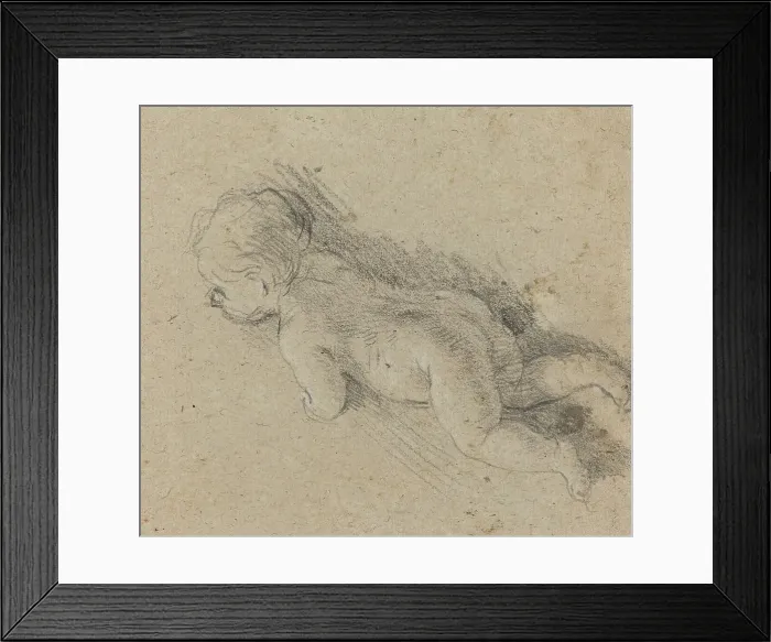 Framed Print : Baby [verso], late 1650s. Creator: Baldassare Franceschini