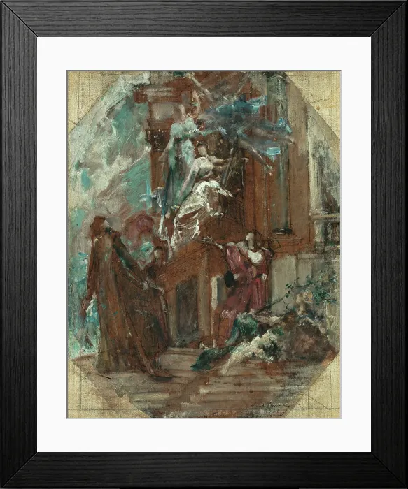 Framed Print : Esquisse pour la salle des Audiences de la Cour de Cassation de Paris : Glorification de... c.1881. Creator: Paul-Jacques-Aime Baudry Framed Print : Esquisse pour la salle des Audiences de la Cour de Cassation de Paris : Glorification de... c.1881. Creator: Paul-Jacques-Aime Baudry