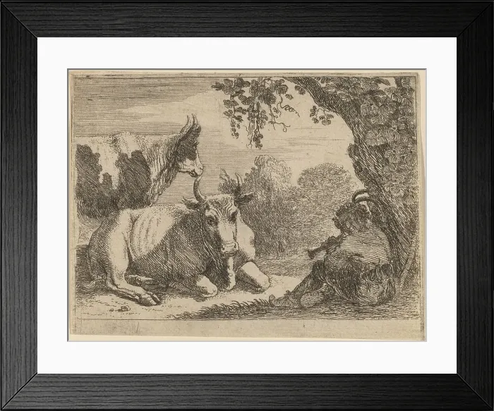 Framed Print : Cows. Creator: Herman van Swanevelt Framed Print : Cows. Creator: Herman van Swanevelt