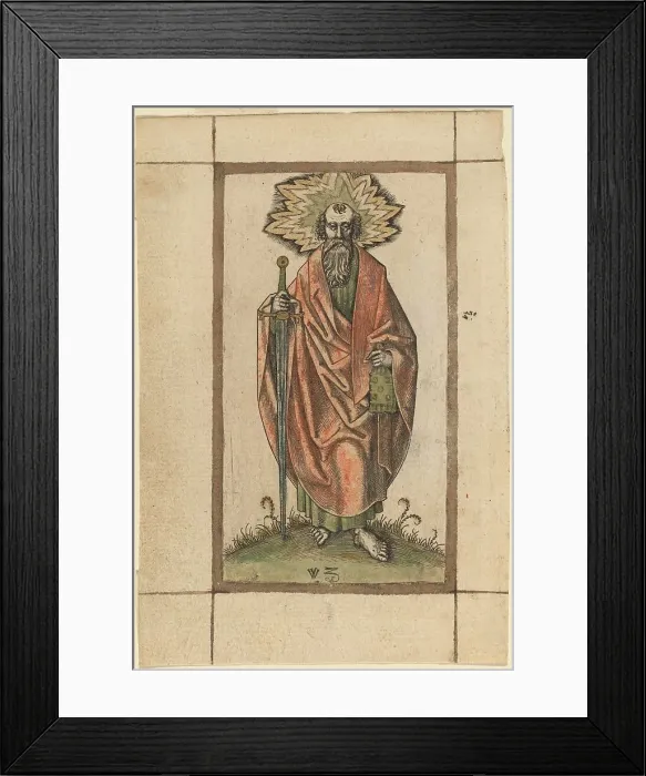 Framed Print : Saint Paul, early 16th century. Creator: Master WZ Framed Print : Saint Paul, early 16th century. Creator: Master WZ