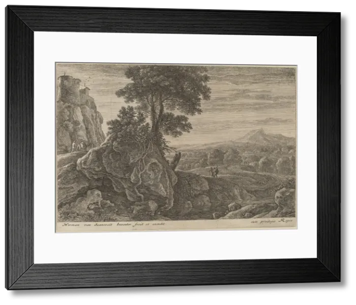 Framed Print : House on a Rock. Creator: Herman van Swanevelt Framed Print : House on a Rock. Creator: Herman van Swanevelt