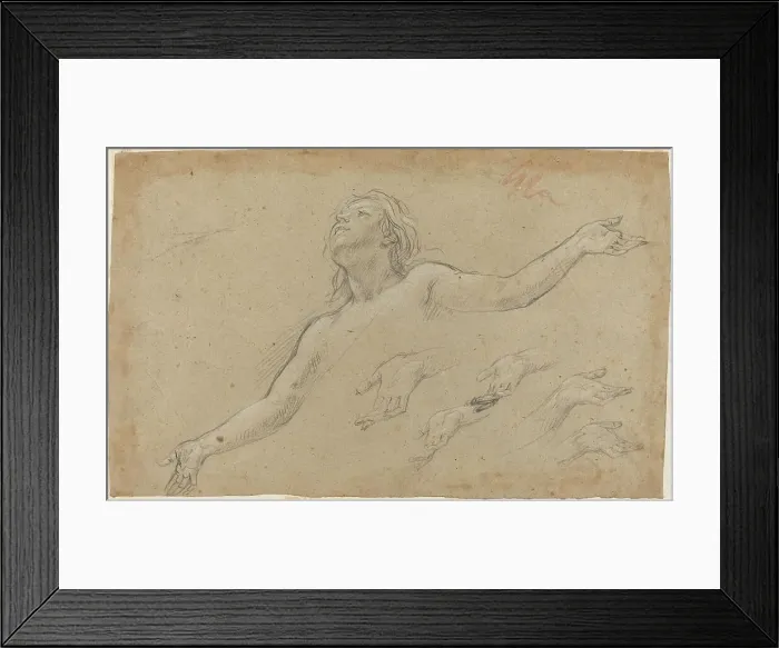 Framed Print : Ascension of the Magdalene, late 1650s. Creator: Baldassare Franceschini Framed Print : Ascension of the Magdalene, late 1650s. Creator: Baldassare Franceschini