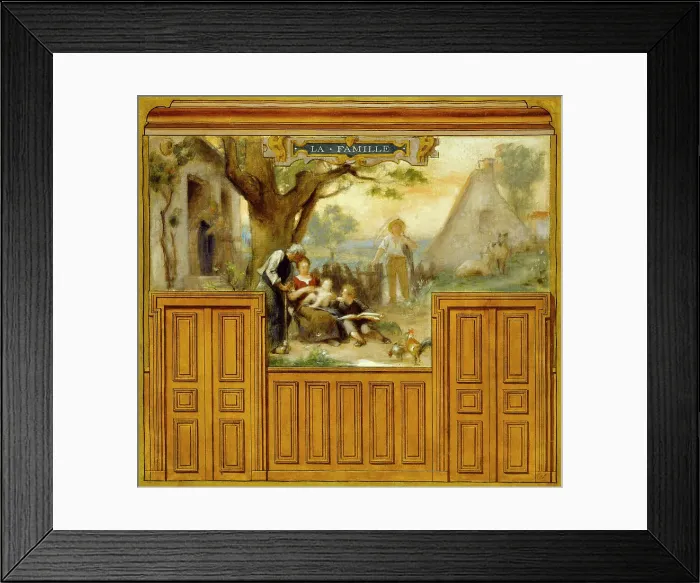 Framed Print : Sketch for the town hall at Arcueil-Cachan : the Family, between 1887 and 1888. Creator: Edouard Vimont Framed Print : Sketch for the town hall at Arcueil-Cachan : the Family, between 1887 and 1888. Creator: Edouard Vimont
