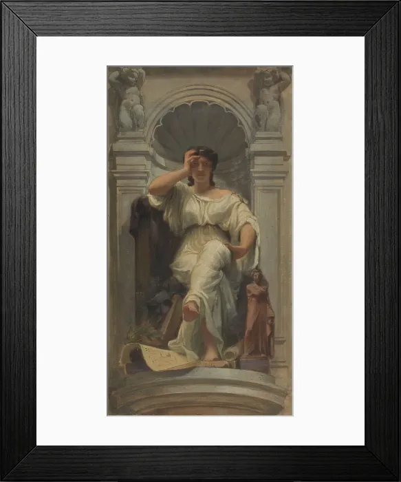 Framed Print : Sketch for the dome of the Denon pavilion at the Louvre: La pensée (ou l'architecture), 1864. Creator: Charles Louis Lucien Muller Framed Print : Sketch for the dome of the Denon pavilion at the Louvre: La pensée (ou l'architecture), 1864. Creator: Charles Louis Lucien Muller