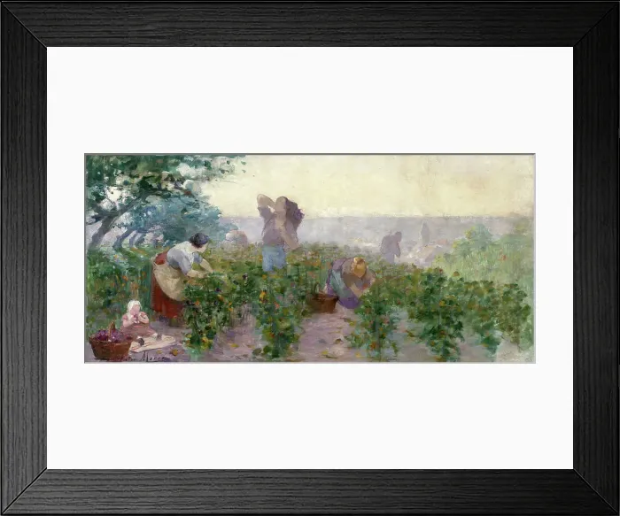Framed Print : Esquisse pour la mairie de Bagnolet : Les vendanges, 1893. Creator: Victor Marec
