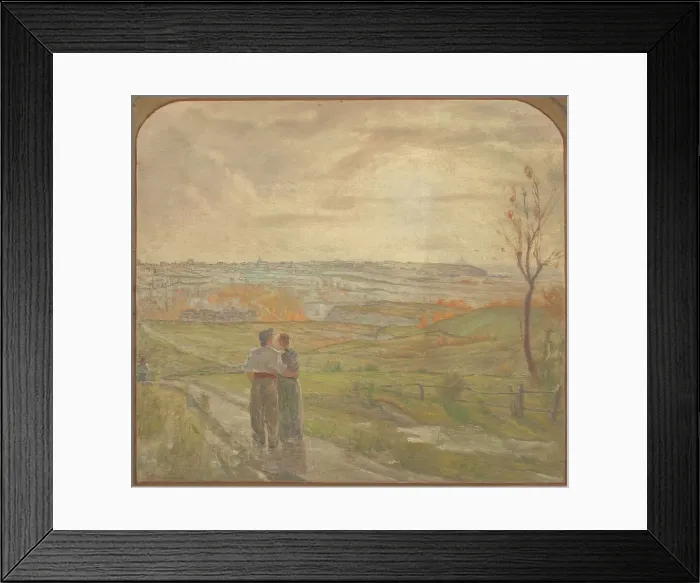 Framed Print : Esquisse pour la salle des mariages de la mairie de Romainville : Paysage avec un... c.1904-1907. Creator: Jean Joseph Enders Framed Print : Esquisse pour la salle des mariages de la mairie de Romainville : Paysage avec un... c.1904-1907. Creator: Jean Joseph Enders