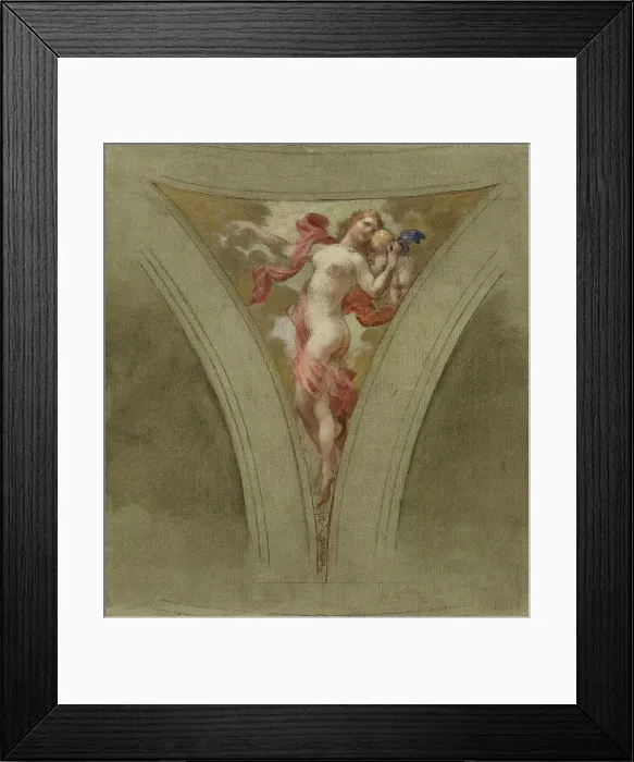 Framed Print : Sketch for the dome above the escalier des fêtes in the Hôtel de Ville...between 1888 and 1899. Creator: Francois Schommer Framed Print : Sketch for the dome above the escalier des fêtes in the Hôtel de Ville...between 1888 and 1899. Creator: Francois Schommer