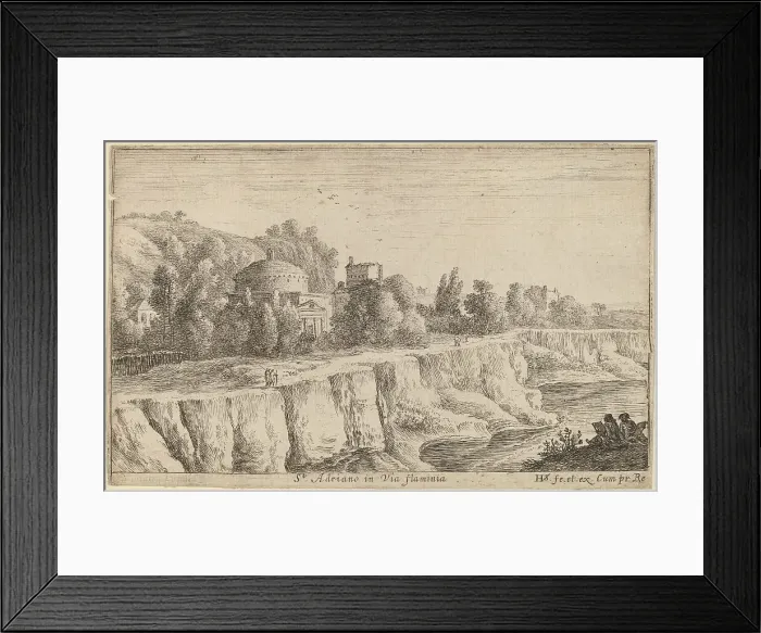 Framed Print : Church of San Adrian on the Via Flaminia. Creator: Herman van Swanevelt Framed Print : Church of San Adrian on the Via Flaminia. Creator: Herman van Swanevelt