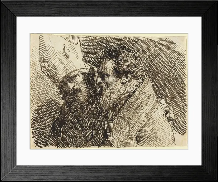 Framed Print : Heads of Two Bishops, 1770s-1780s. Creator: Gaetano Gandolfi Framed Print : Heads of Two Bishops, 1770s-1780s. Creator: Gaetano Gandolfi