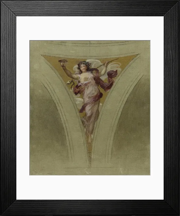 Framed Print : Sketch for the dome above the escalier des fêtes in the Hôtel de Ville...between 1888 and 1899. Creator: Francois Schommer Framed Print : Sketch for the dome above the escalier des fêtes in the Hôtel de Ville...between 1888 and 1899. Creator: Francois Schommer
