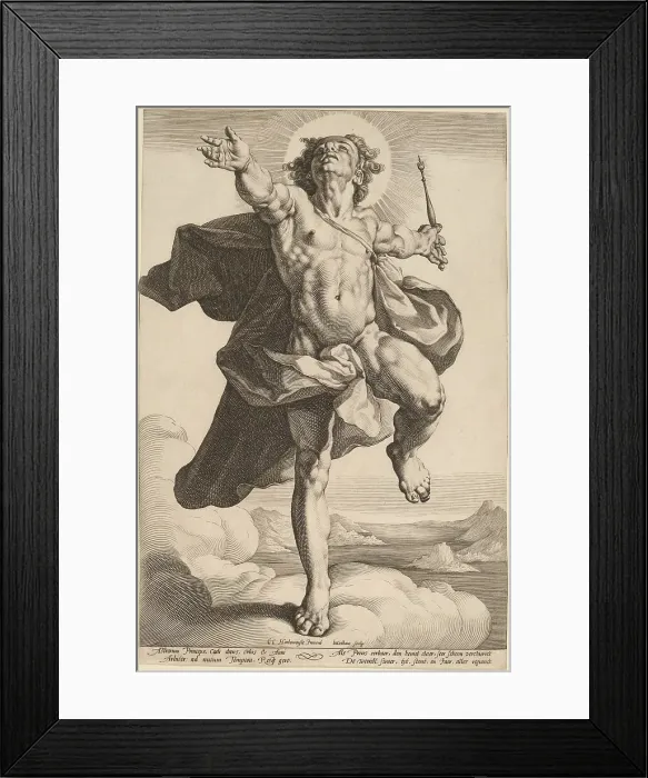 Framed Print : Apollo as Sol, c.1591. Creator: Jacob Matham Framed Print : Apollo as Sol, c.1591. Creator: Jacob Matham