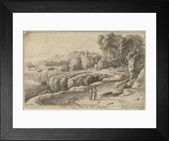 Framed Print : Vineyard of Pope Julius on the Via Flaminia. Creator: Herman van Swanevelt Framed Print : Vineyard of Pope Julius on the Via Flaminia. Creator: Herman van Swanevelt