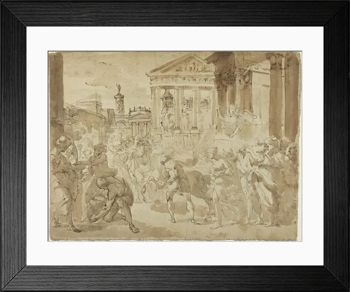 Framed Print : A Triumphal Procession in Ancient Rome, c. 1780. Creator: Gaetano Gandolfi Framed Print : A Triumphal Procession in Ancient Rome, c. 1780. Creator: Gaetano Gandolfi