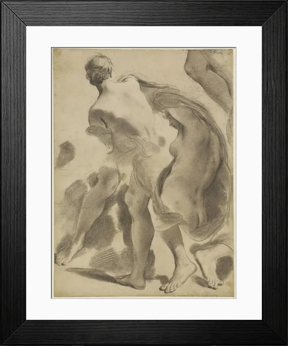 Framed Print : Studies of Female Nudes, 1785 / 1790. Creator: Gaetano Gandolfi