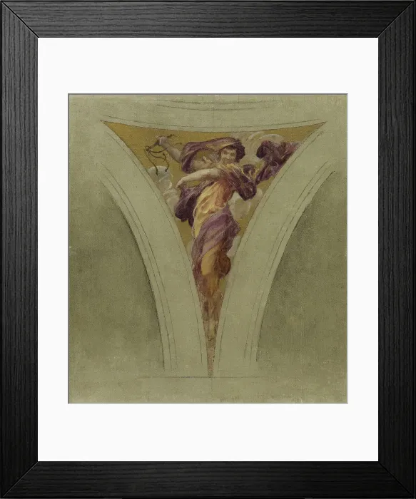 Framed Print : Sketch for the dome above the escalier des fêtes in the Hôtel de Ville...between 1888 and 1899. Creator: Francois Schommer Framed Print : Sketch for the dome above the escalier des fêtes in the Hôtel de Ville...between 1888 and 1899. Creator: Francois Schommer