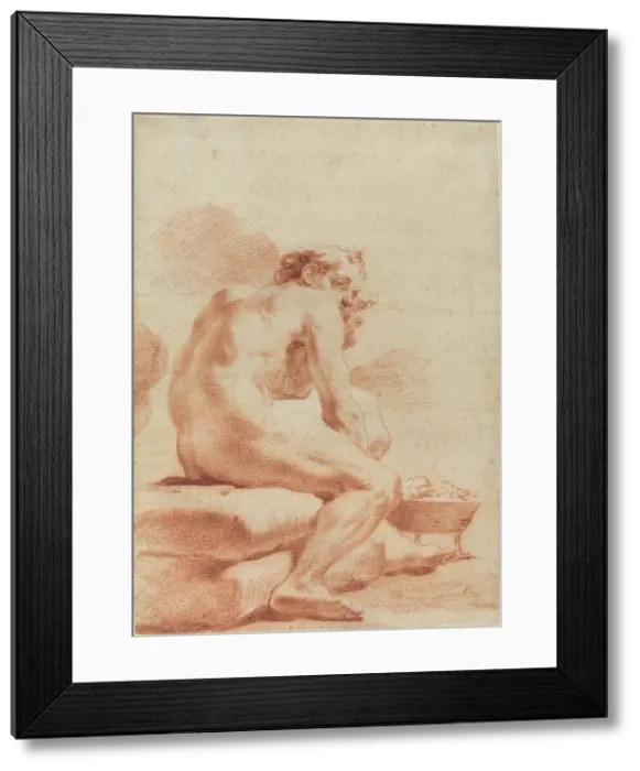 Framed Print : A Young Man Warming Himself at a Brazier. Creator: Gaetano Gandolfi Framed Print : A Young Man Warming Himself at a Brazier. Creator: Gaetano Gandolfi