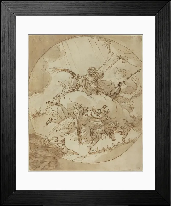 Framed Print : The Apotheosis of San Vitale, 1781. Creator: Ubaldo Gandolfi Framed Print : The Apotheosis of San Vitale, 1781. Creator: Ubaldo Gandolfi