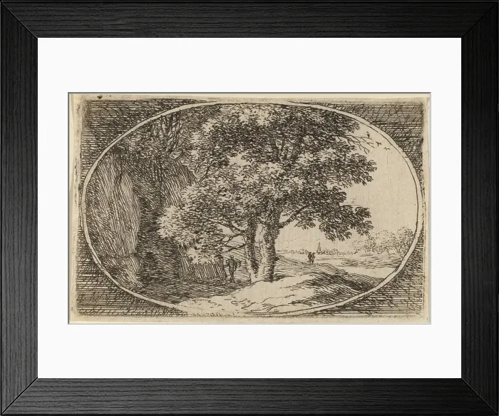 Framed Print : The Tree with a Double Trunk. Creator: Herman van Swanevelt