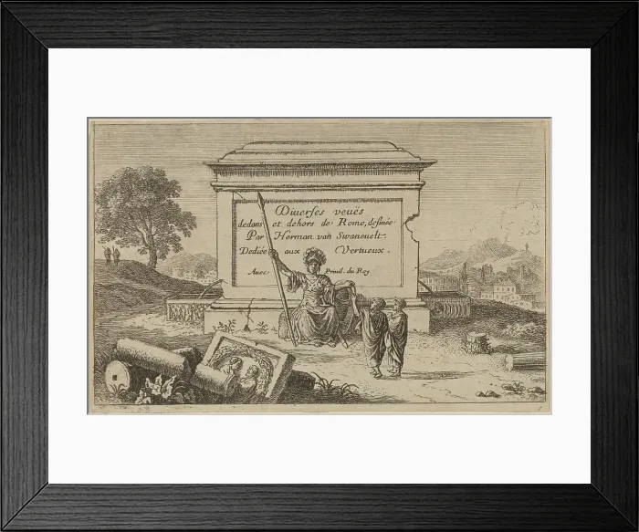 Framed Print : Title Page. Creator: Herman van Swanevelt Framed Print : Title Page. Creator: Herman van Swanevelt