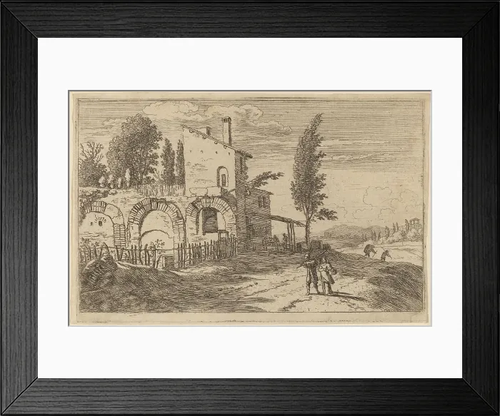 Framed Print : Inn in the Ruins of the Palace of the Emperors. Creator: Herman van Swanevelt Framed Print : Inn in the Ruins of the Palace of the Emperors. Creator: Herman van Swanevelt