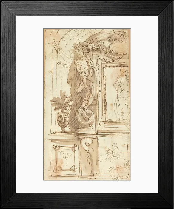 Framed Print : An Elaborately Sculpted Frame. Creator: Unknown Framed Print : An Elaborately Sculpted Frame. Creator: Unknown