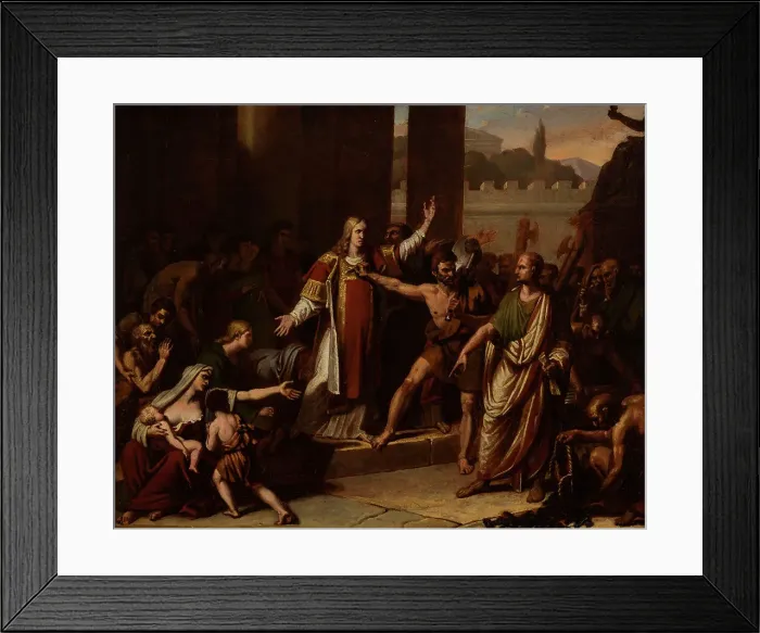Framed Print : Sketch for the church of Saint-Laurent : St Laurence's martyrdom, c.1817. Creator: Pierre-Félix Trézel Framed Print : Sketch for the church of Saint-Laurent : St Laurence's martyrdom, c.1817. Creator: Pierre-Félix Trézel