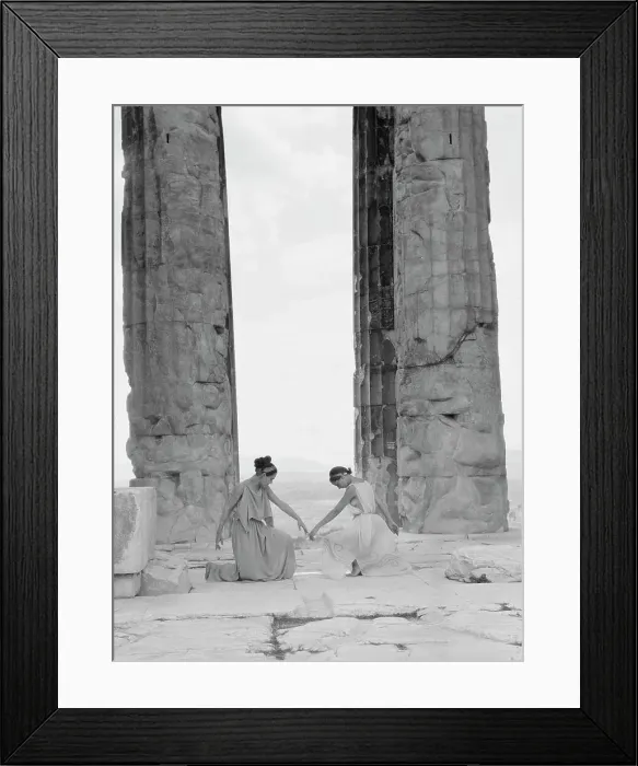 Framed Print : Kanellos dance group at ancient sites in Greece, 1929 Creator: Arnold Genthe Framed Print : Kanellos dance group at ancient sites in Greece, 1929 Creator: Arnold Genthe