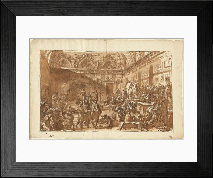 Framed Print : The School of Rome, c. 1795. Creator: Felice Giani Framed Print : The School of Rome, c. 1795. Creator: Felice Giani