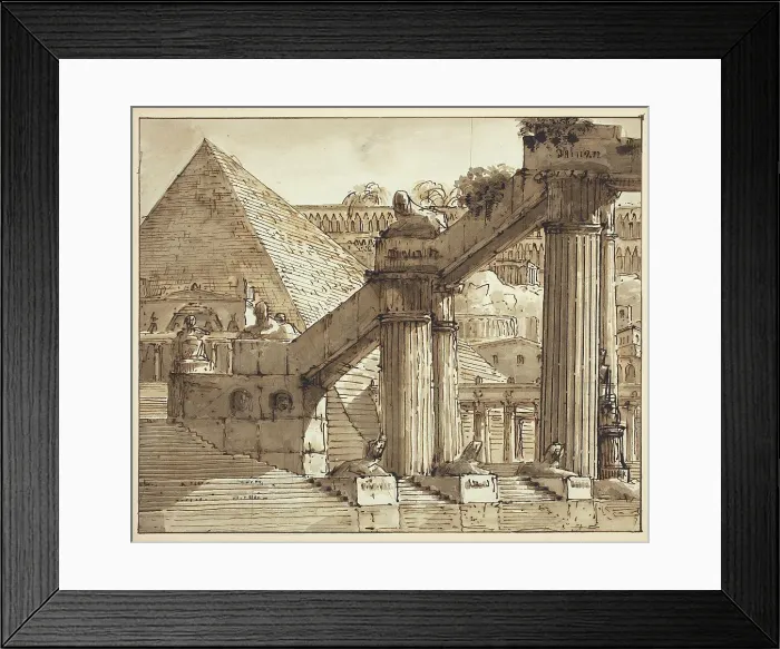 Framed Print : Egyptian Stage Design, 1800 / 1810. Creator: Pietro Gonzaga Framed Print : Egyptian Stage Design, 1800 / 1810. Creator: Pietro Gonzaga